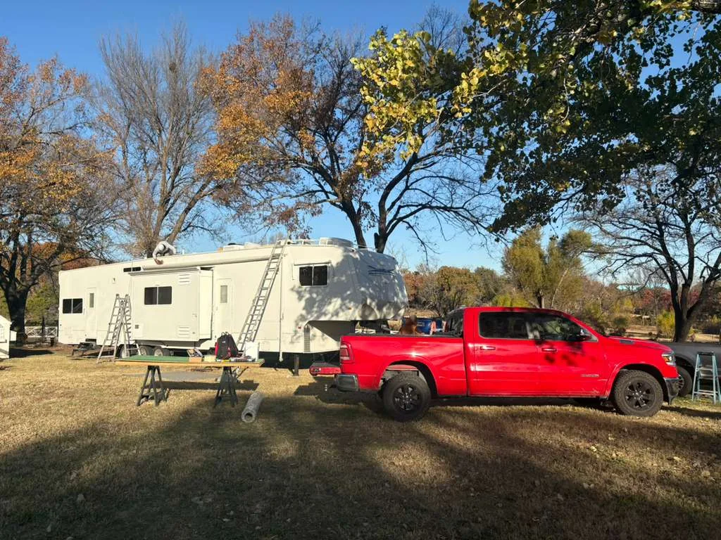 Mobile RV repair technician working on a recreational vehicle in Martin County Florida