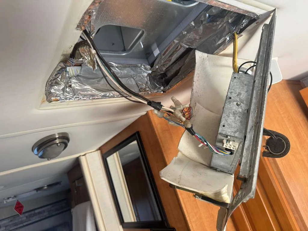 New powered RV vent fan installed on a roof in Martin County FL